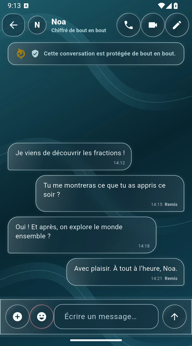 La conversation dans Byovva Connect