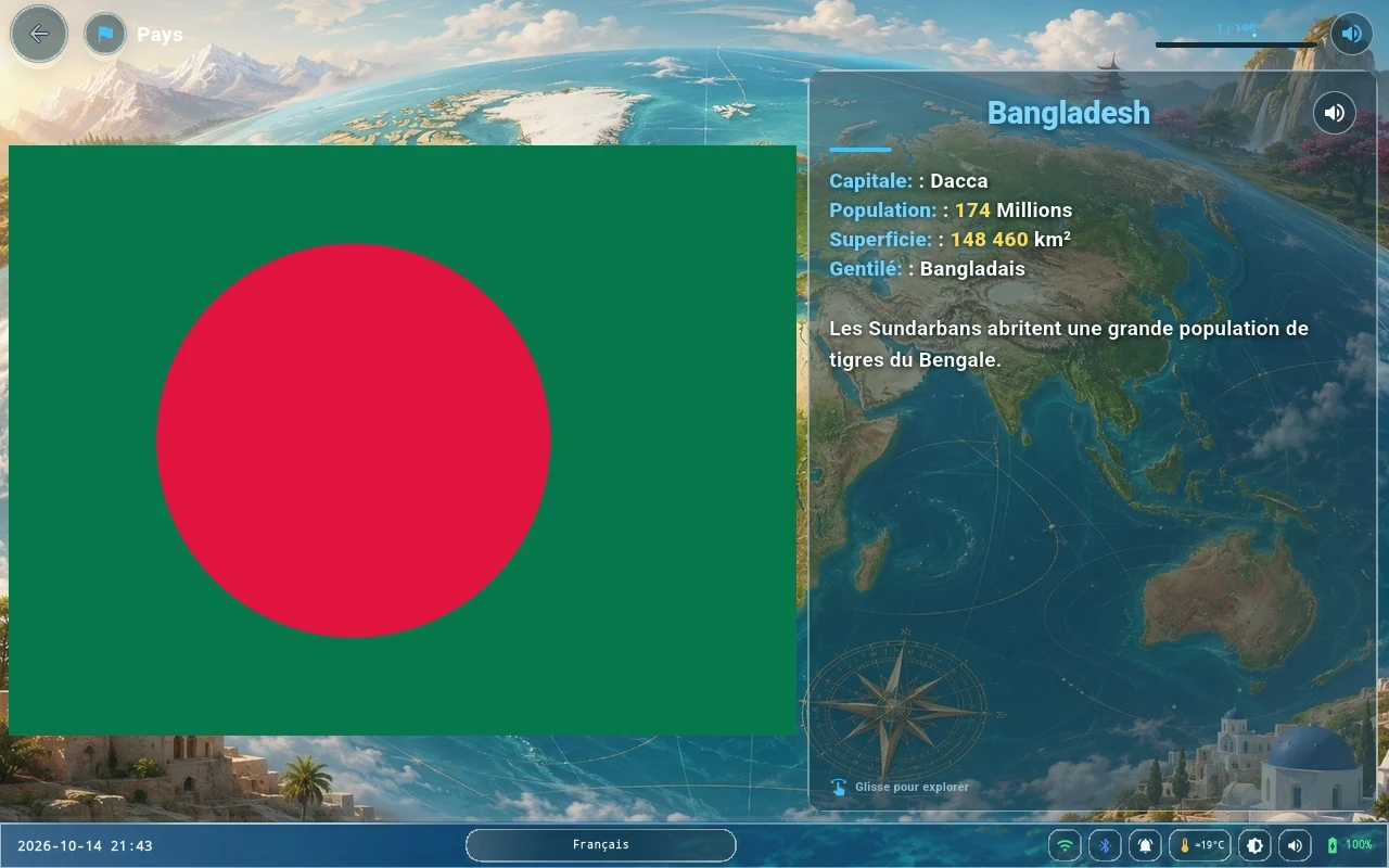 Pays dans l’application Byovva
