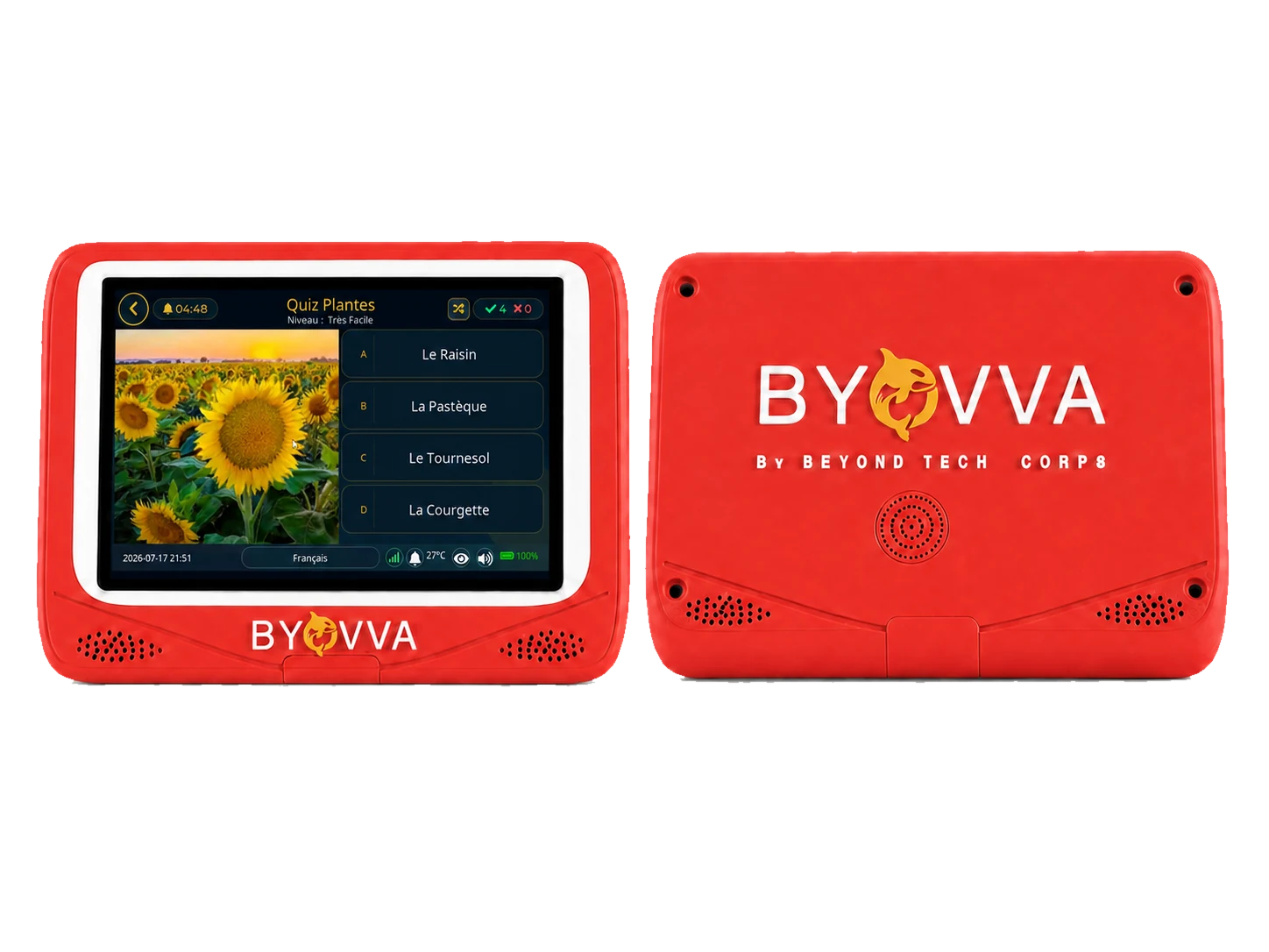 Tablette BYOVVA Rouge corail